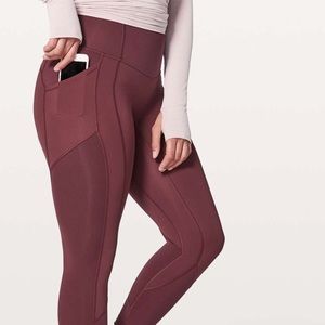 Lululemon All The Right Places Crop - Maroon